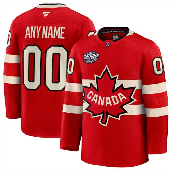 Men%27s Canada Active Player Custom Red 2025 4 Nations Face-Off Premium Stitched Jersey->customized nba jersey->Custom Jersey